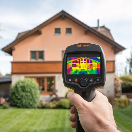thermal imaging of house exterior