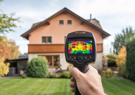 thermal imaging of house exterior