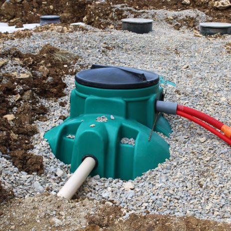 fosse sceptique de la maison, installation souterraine