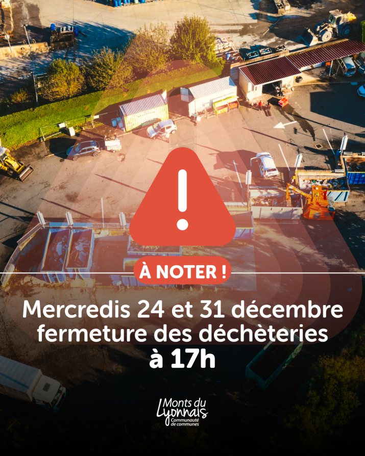 horaires déchèteries