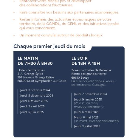 les jeudis entreprises entrepreneuriat flyer page 2